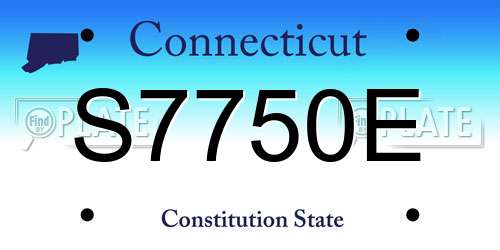 S7750E Connecticut License Plate