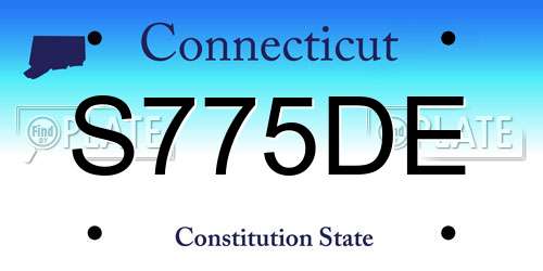 S775DE Connecticut License Plate