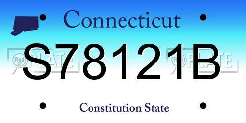S78121B Connecticut License Plate