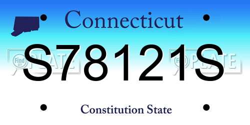 S78121S Connecticut License Plate