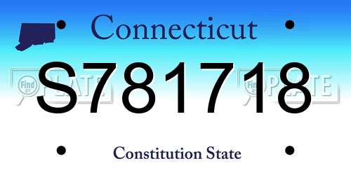S781718 Connecticut License Plate