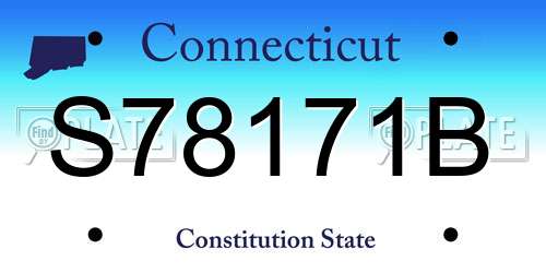 S78171B Connecticut License Plate