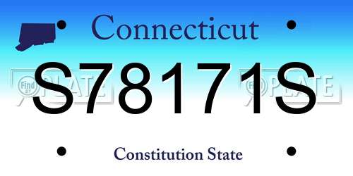 S78171S Connecticut License Plate