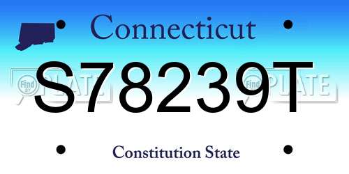 S78239T Connecticut License Plate
