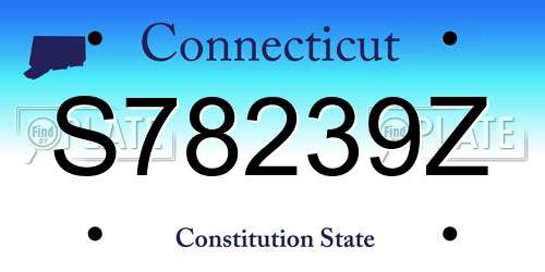 S78239Z Connecticut License Plate