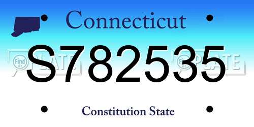 S782535 Connecticut License Plate