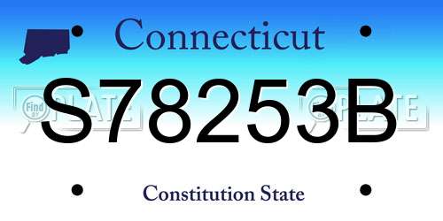 S78253B Connecticut License Plate