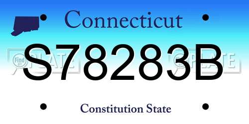 S78283B Connecticut License Plate