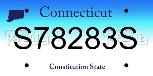 S78283S Connecticut License Plate