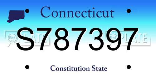 S787397 Connecticut License Plate