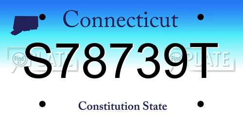 S78739T Connecticut License Plate