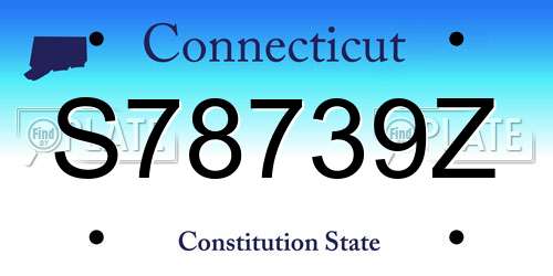 S78739Z Connecticut License Plate