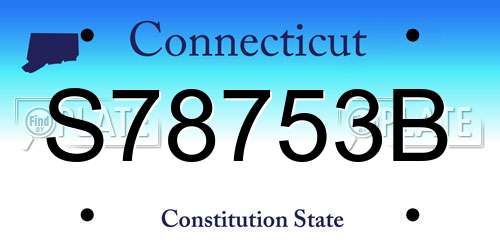 S78753B Connecticut License Plate