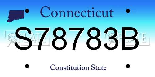 S78783B Connecticut License Plate