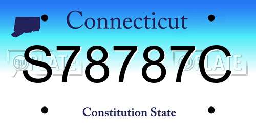 S78787C Connecticut License Plate