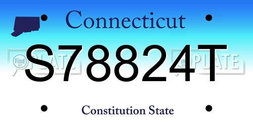 S78824T Connecticut License Plate
