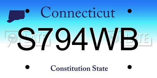 S794WB Connecticut License Plate