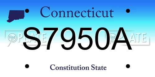 S7950A Connecticut License Plate