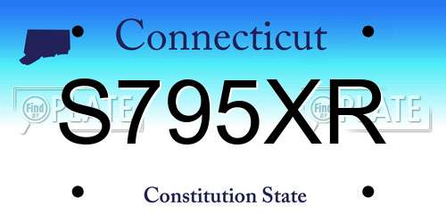 S795XR Connecticut License Plate