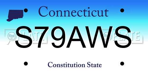S79AWS Connecticut License Plate