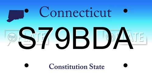 S79BDA Connecticut License Plate