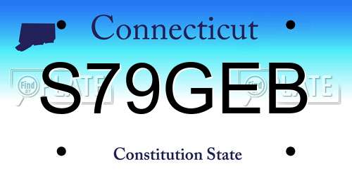 S79GEB Connecticut License Plate
