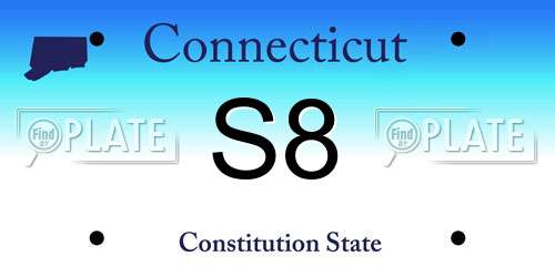 S8 Connecticut License Plate