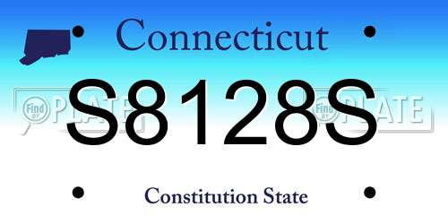 S8128S Connecticut License Plate