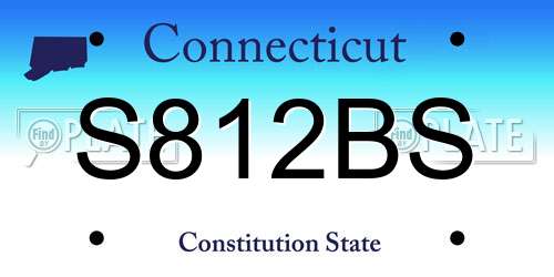 S812BS Connecticut License Plate