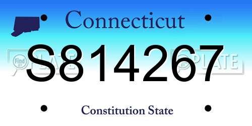 S814267 Connecticut License Plate
