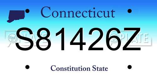 S81426Z Connecticut License Plate