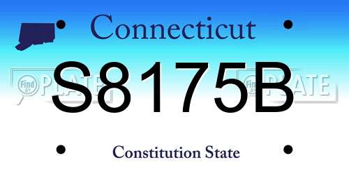 S8175B Connecticut License Plate