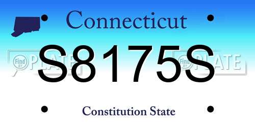 S8175S Connecticut License Plate