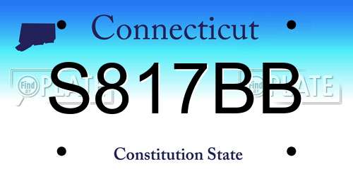 S817BB Connecticut License Plate