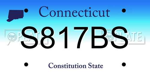 S817BS Connecticut License Plate