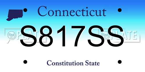 S817SS Connecticut License Plate
