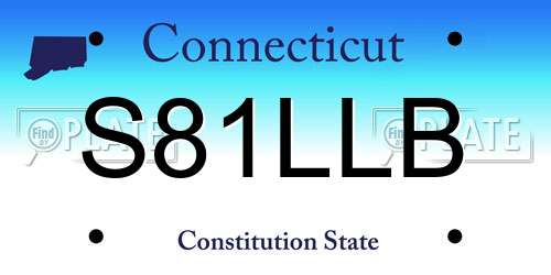 S81LLB Connecticut License Plate