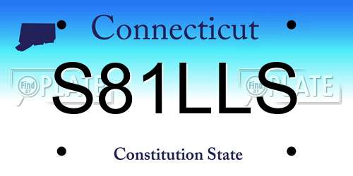 S81LLS Connecticut License Plate