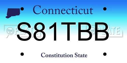 S81TBB Connecticut License Plate
