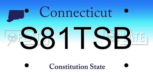 S81TSB Connecticut License Plate