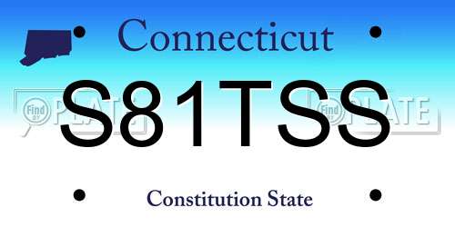 S81TSS Connecticut License Plate