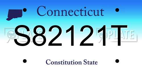 S82121T Connecticut License Plate