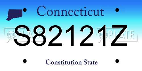 S82121Z Connecticut License Plate