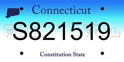 S821519 Connecticut License Plate
