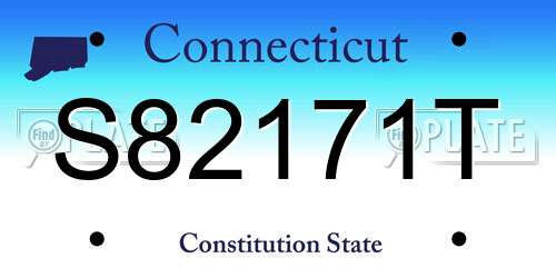 S82171T Connecticut License Plate