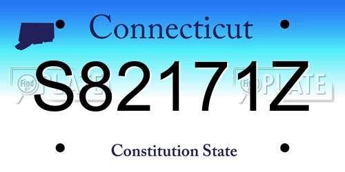 S82171Z Connecticut License Plate