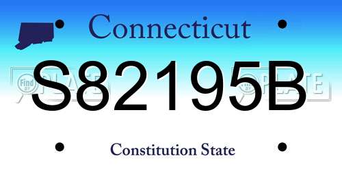 S82195B Connecticut License Plate