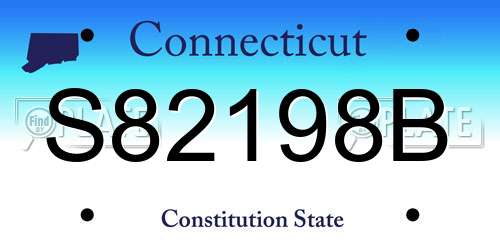 S82198B Connecticut License Plate