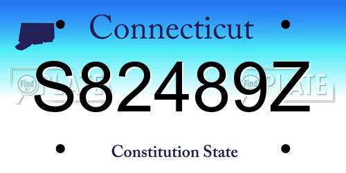 S82489Z Connecticut License Plate