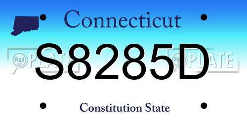 S8285D Connecticut License Plate